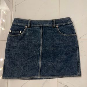 CHANEL Authentic Blue Denim Skirt